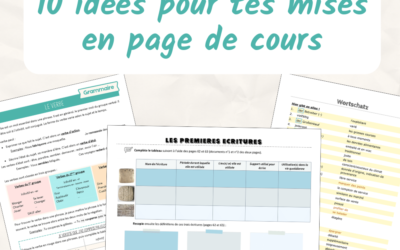 Inspiration | 10 mises en page pour tes cours